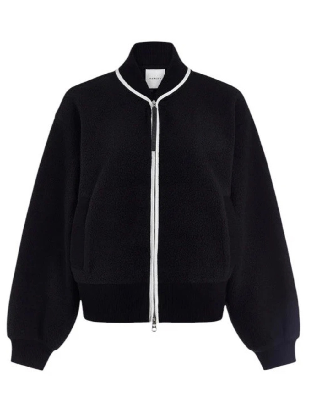 NWT Varley Hansley Fleece Jacket Black Size Small S Bomber Full Zip Sherpa $168